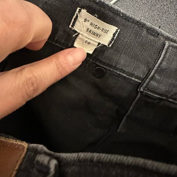 Madewell 9” High Rise Skinny Jeans in Black Sea Size 28 - Picture 5 of 10
